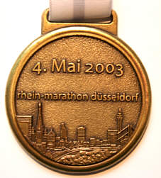 Marathonmedaille Dsseldorf Marathon 2003