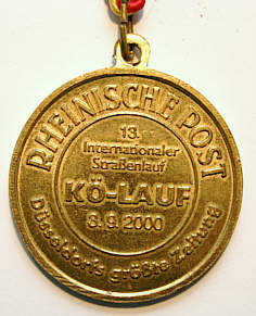 Finishermedaille K-Lauf Dsseldorf 2000