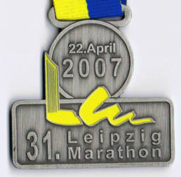 Laufmedaille vom Leipzig Marathon 2007