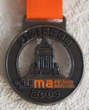 Laufmedaille vom Mannheim Marathon 2004