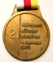 Marathonmedaille Mnster Marathon 2003