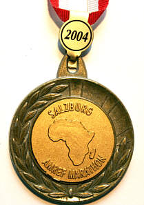 Marathonmedaille Salzburg Marathon 2004