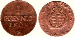 Sachsen Einpfennig 1808