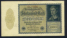 10 Million Mark Dated 1923 Reichsbanknote Germany. German Vintage Banknote 