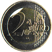 Fälschung von Zainende bei 2 Euro - Münze