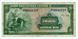 20 Mark Banknote BRD 1949