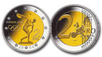 2 Euro- Griechenland - Olympiade in Athen