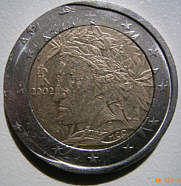 Doppelprgung 2 Euro Italien 2002