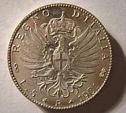 5 Lire 1901 Flschung