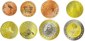 Entwurf der Euromünzen von Slowenien