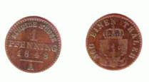 Preußischer Pfennig von 1848