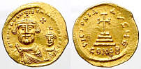 Byzanz Solidus des Heraclius Constantinus 613-630