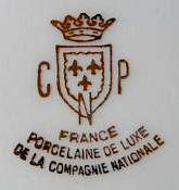 Porzellan von Compagnie Nationale de Porcelaine