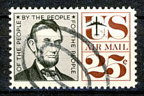 Abraham Lincoln on US stamp