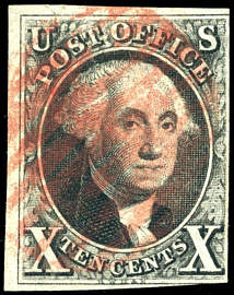 us postage stamp - george washington stamp 1847